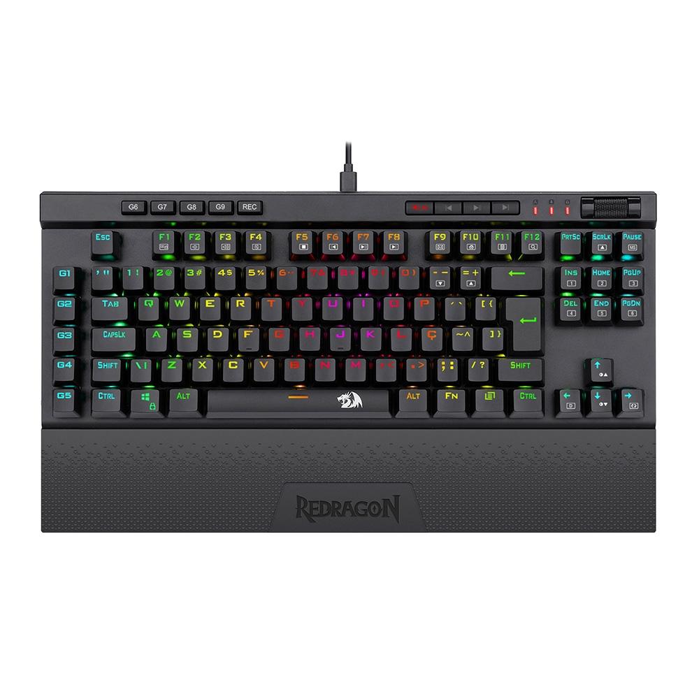 Teclado Gamer Mec Nico Redragon Magic Wand Pro Rgb Switch Vermelho